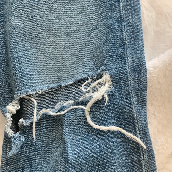 Frame Heritage Le Piper Blue Distressed Ankle Jeans - Picture 8 of 15